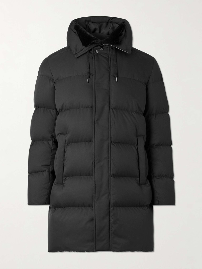 Quilted Twill Down Hooded Jacket 1