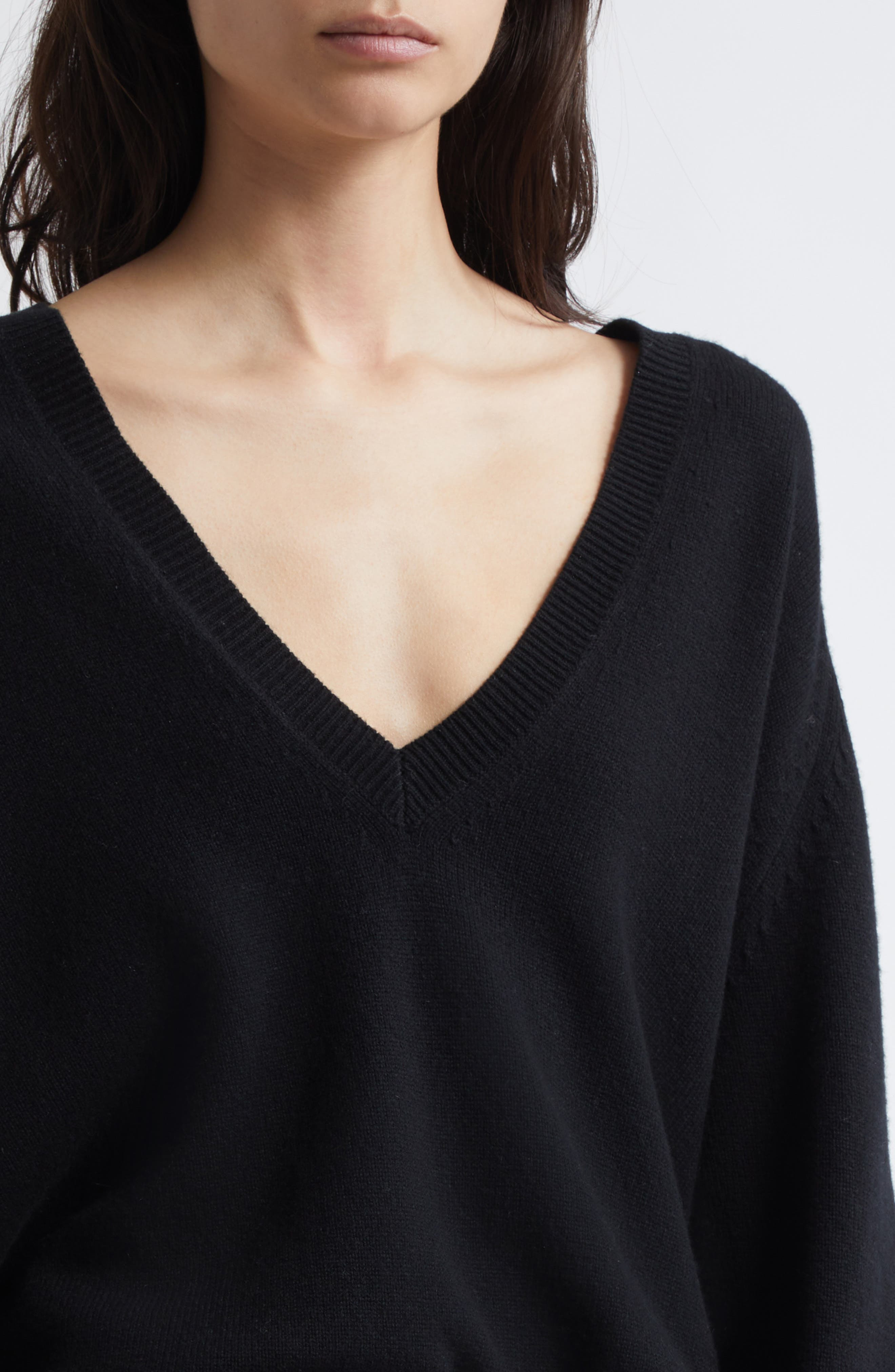 Nili Lotan Feron Cashmere V-Neck Sweater in Black at Nordstrom - 5