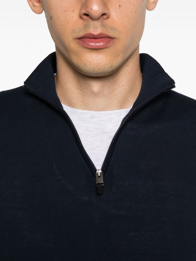 zip mock-neck sweater 5