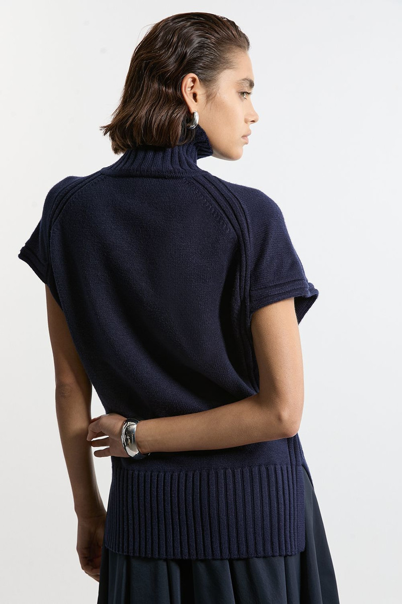Viscose Blend High Neck Knitted Tunic 5