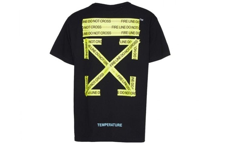 Off-White Yellow Arrow Short Sleeve Black OMAA002S181850061060 - 2