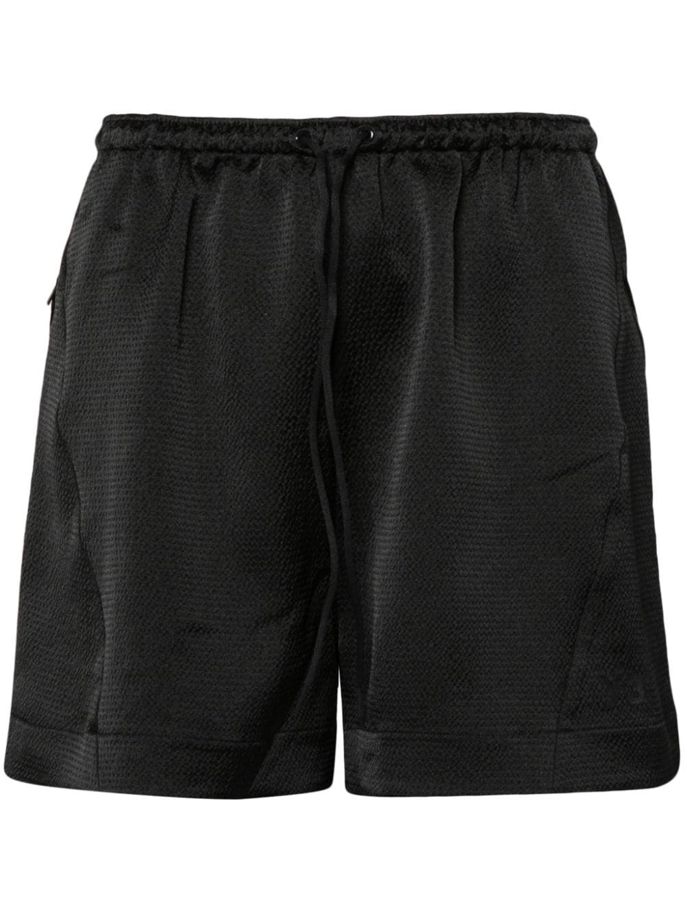 seersucker-texture track shorts - 1