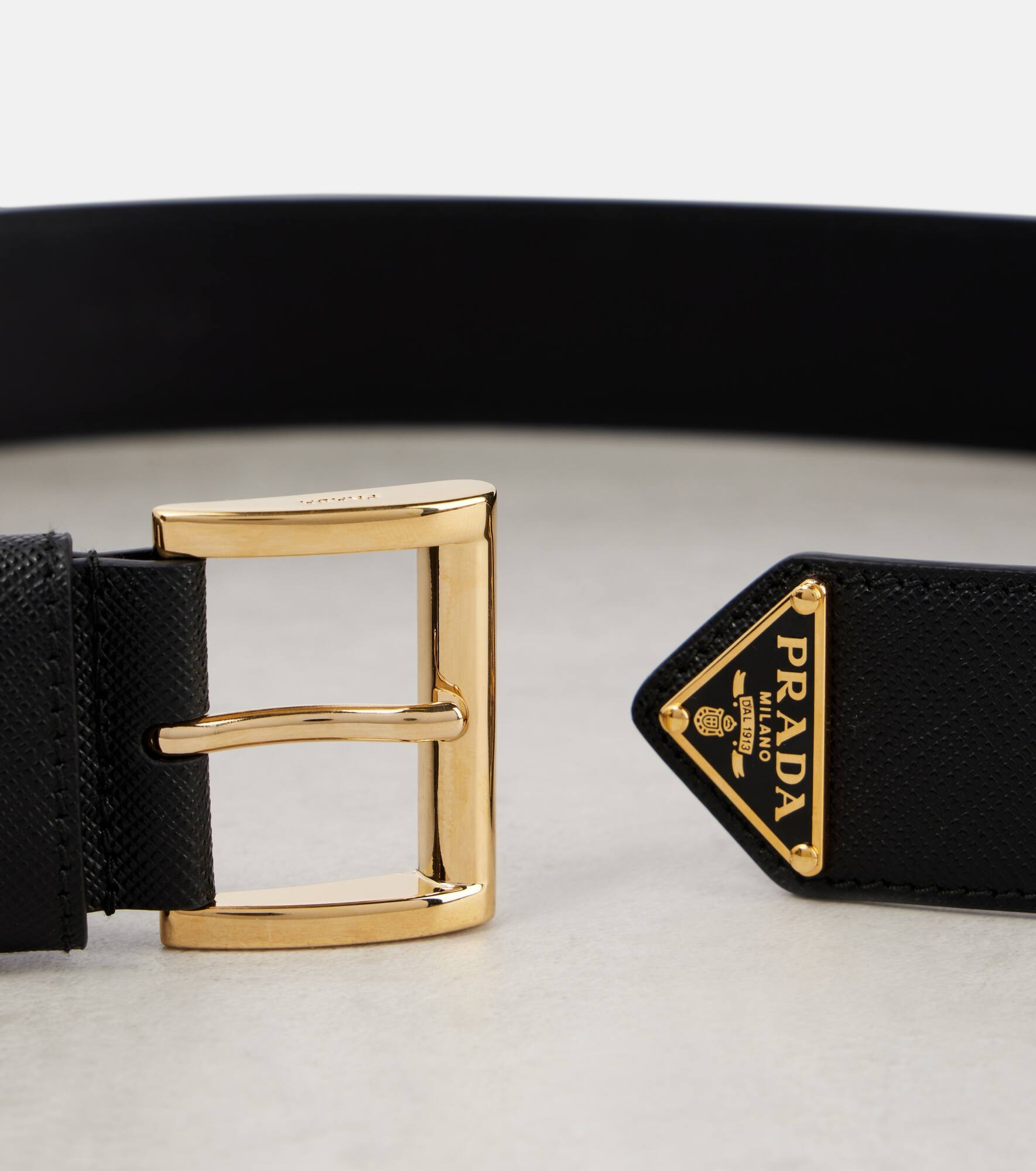 Logo leather belt - 3