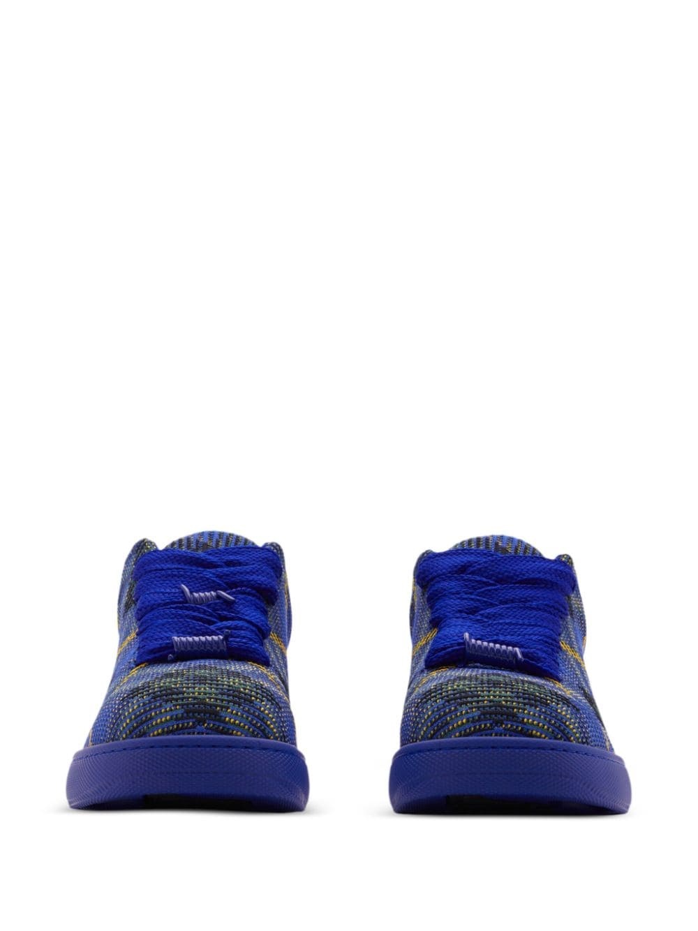 checked knitted sneakers - 2