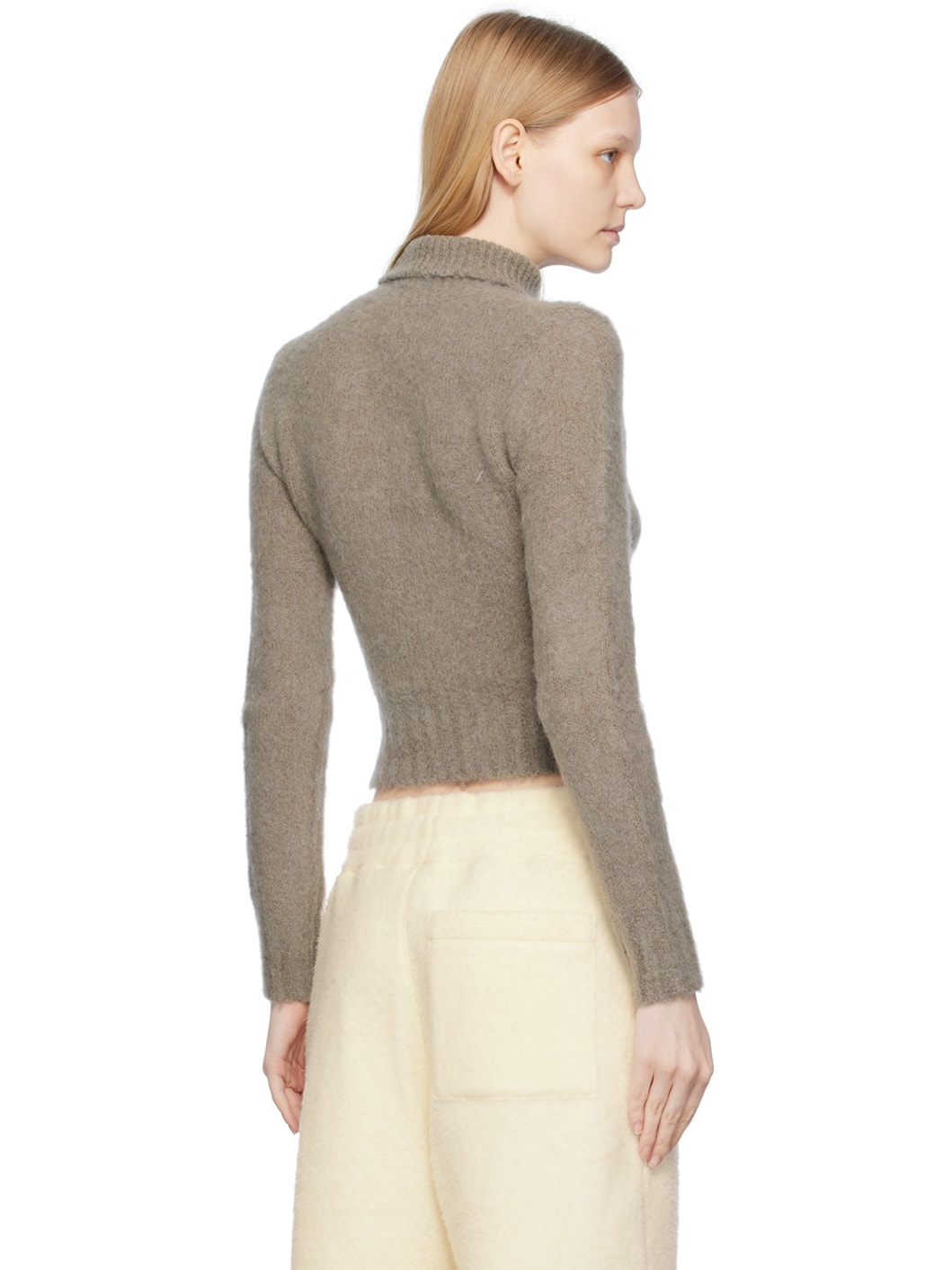 Taupe Brushed Turtleneck - 3