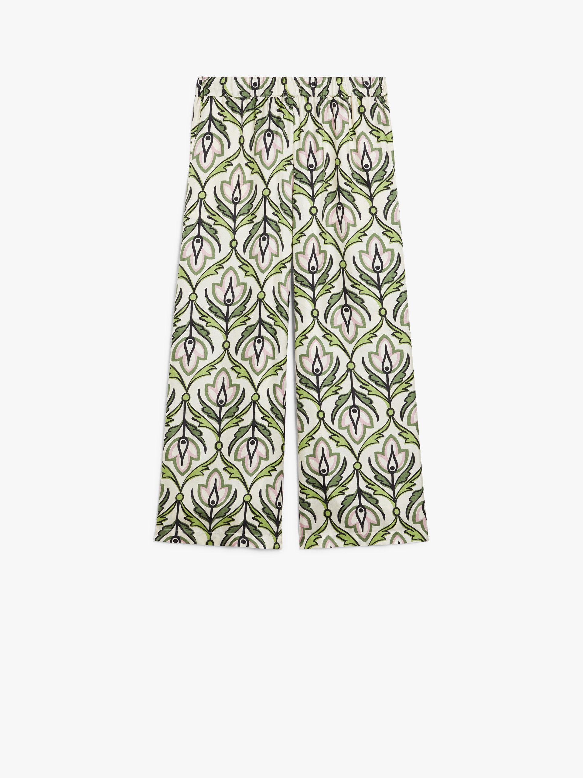 パンツ Weekend Max Mara EUSEBIO - Silk twill trousers Silk twill trousers, green | 