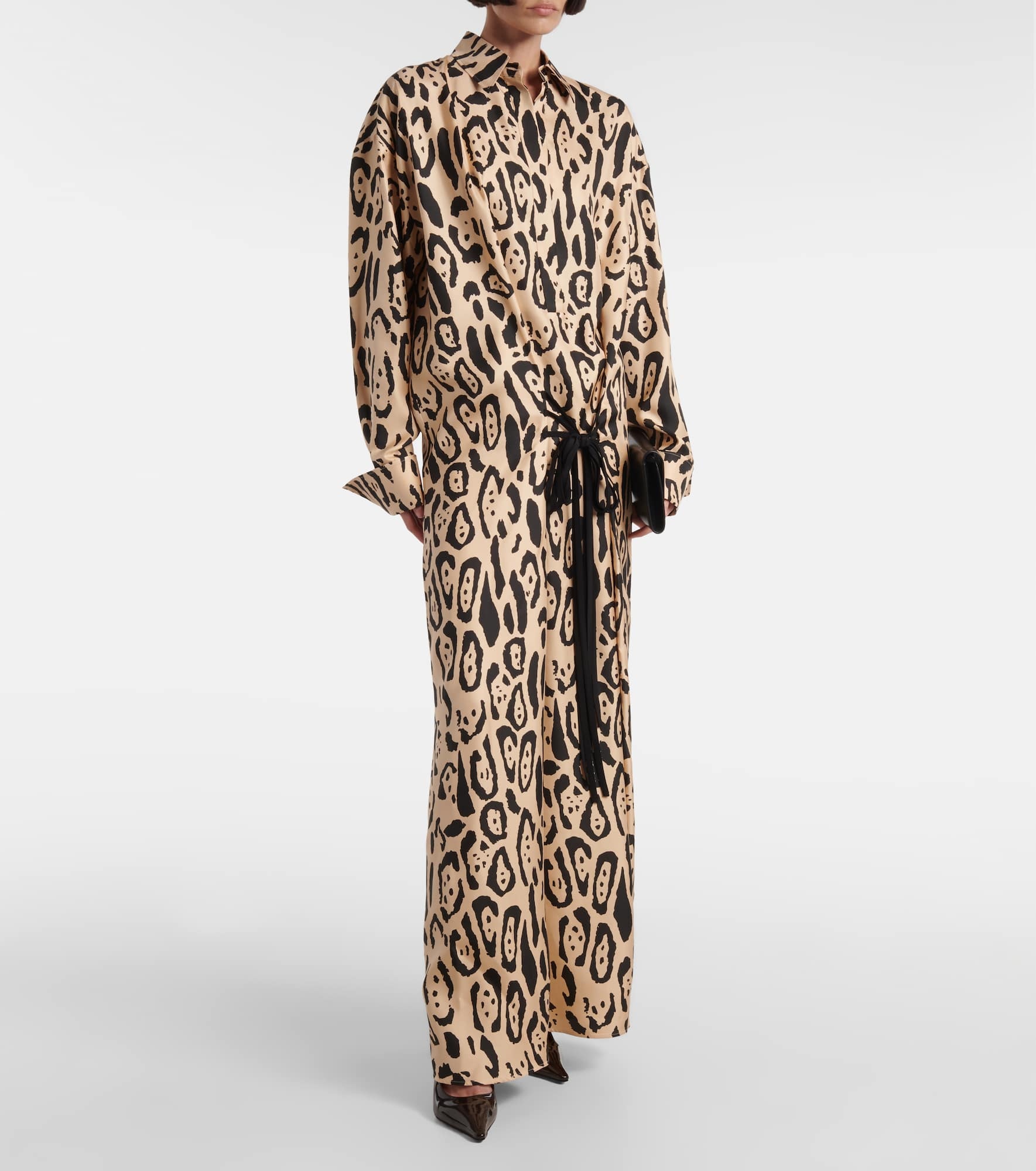 Astoria printed silk twill gown - 2