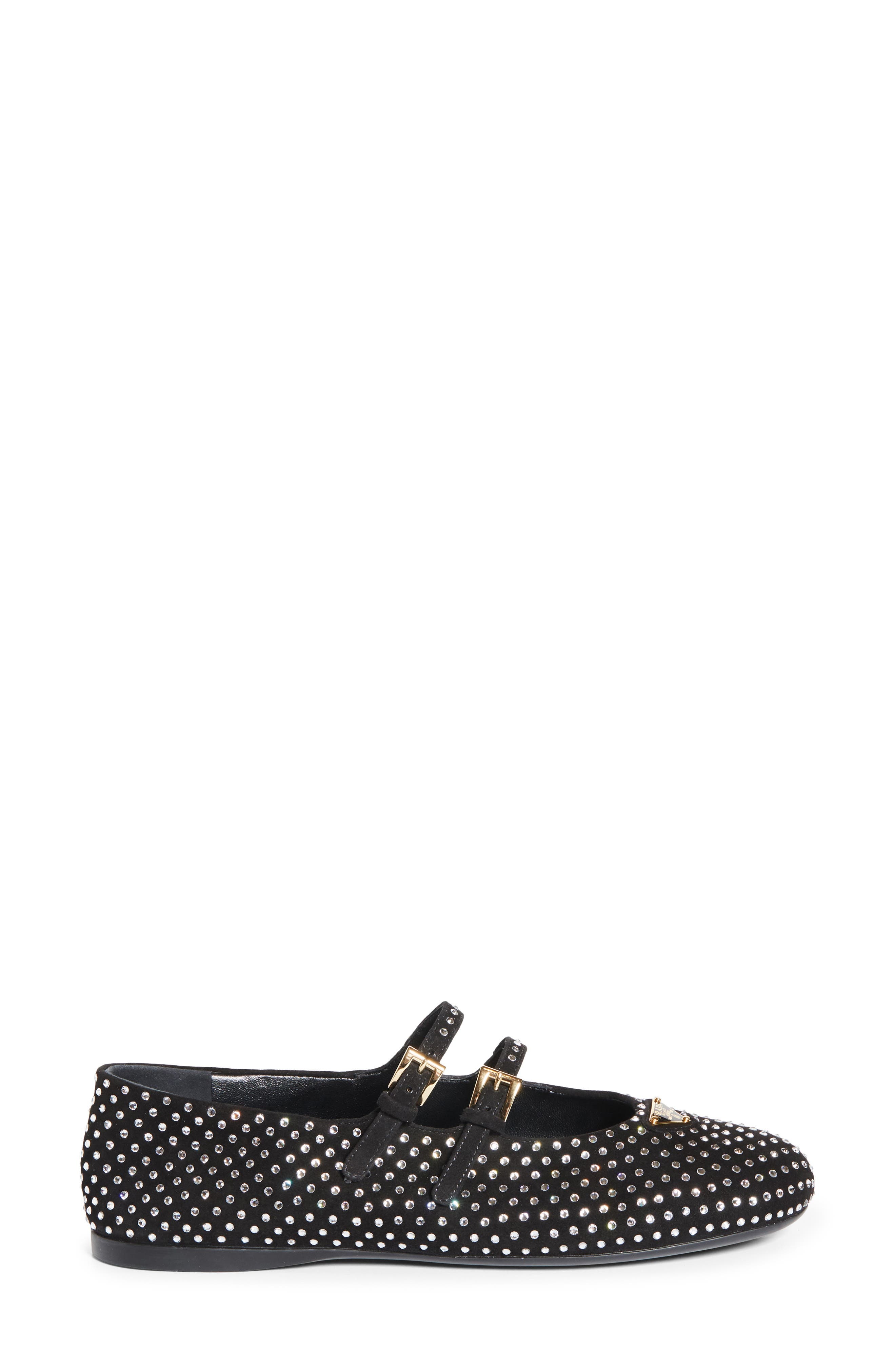 Prada Ballerine Crystal Mary Jane Flat in Cristal at Nordstrom - 3
