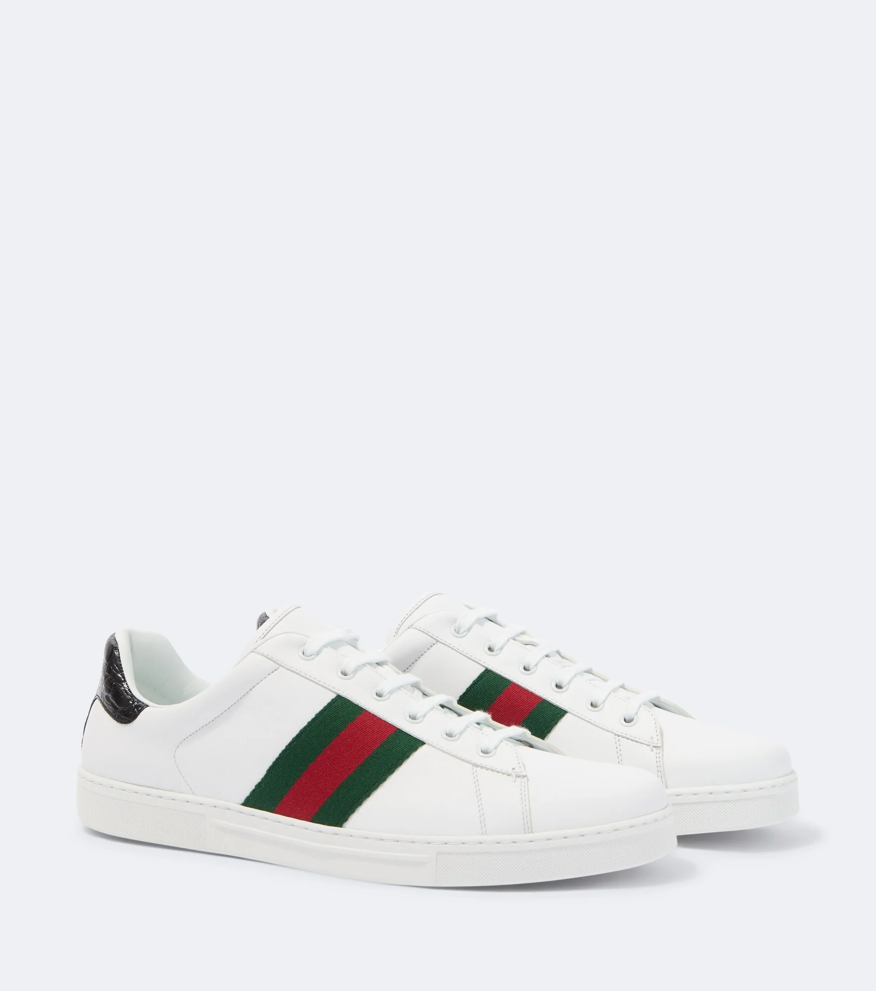 Ace Web Stripe leather sneakers - 1