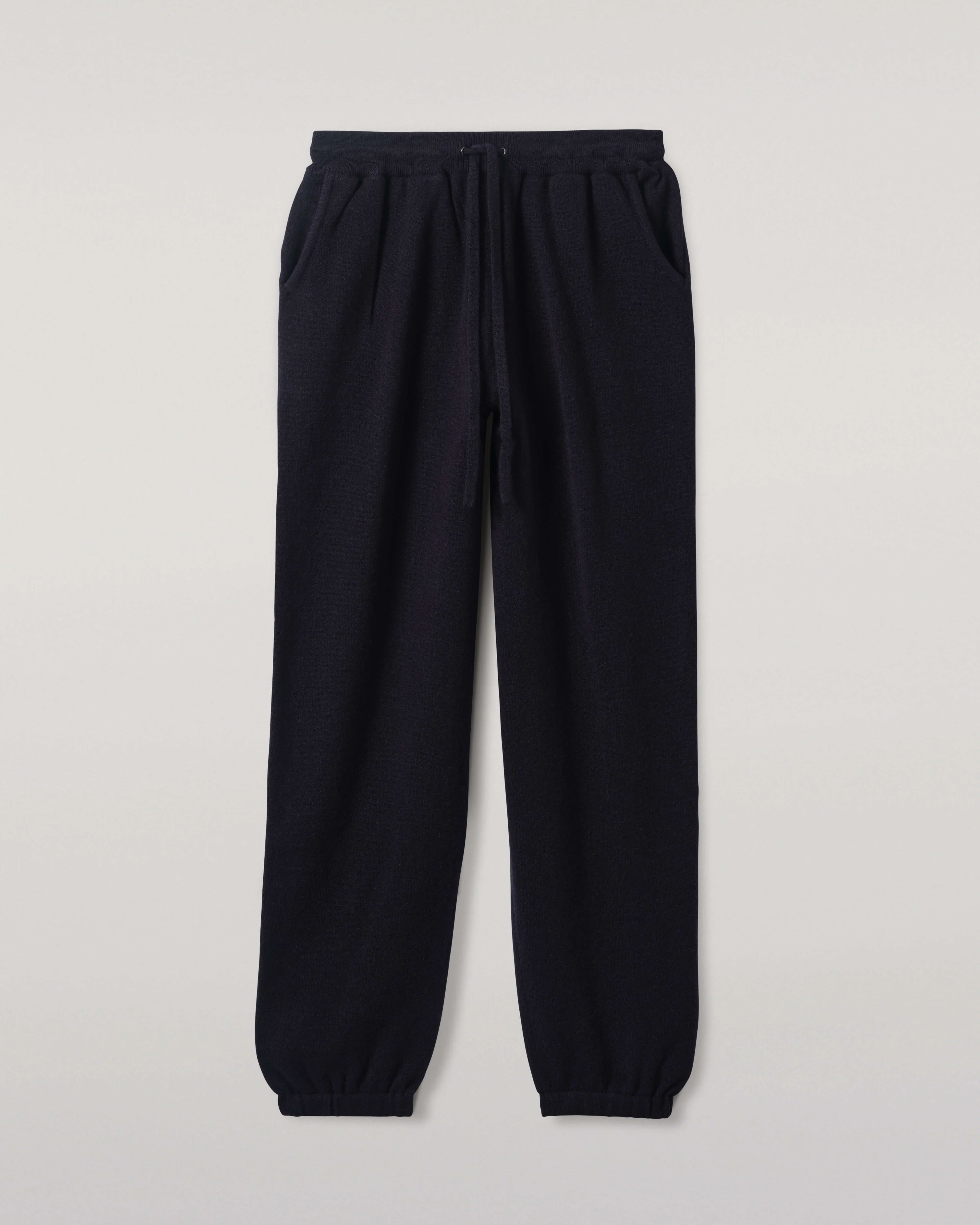 Tapered Cashmere Navy Joggers - 1