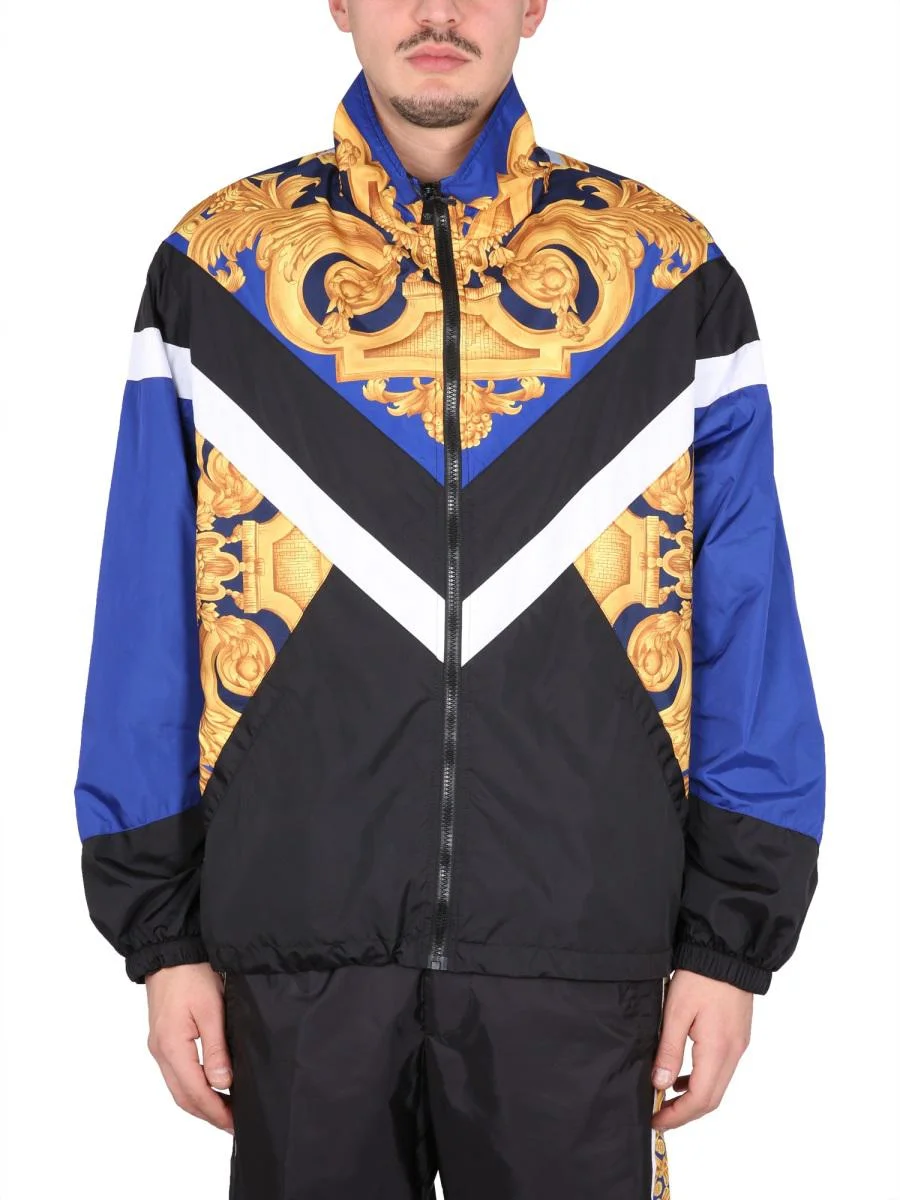 Versace Windproof Jacket With Baroque Print - 1