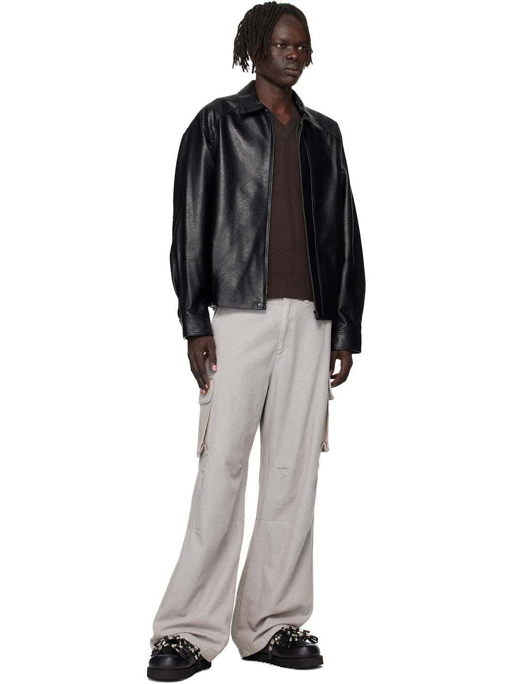 Black Leather Loafers - 5