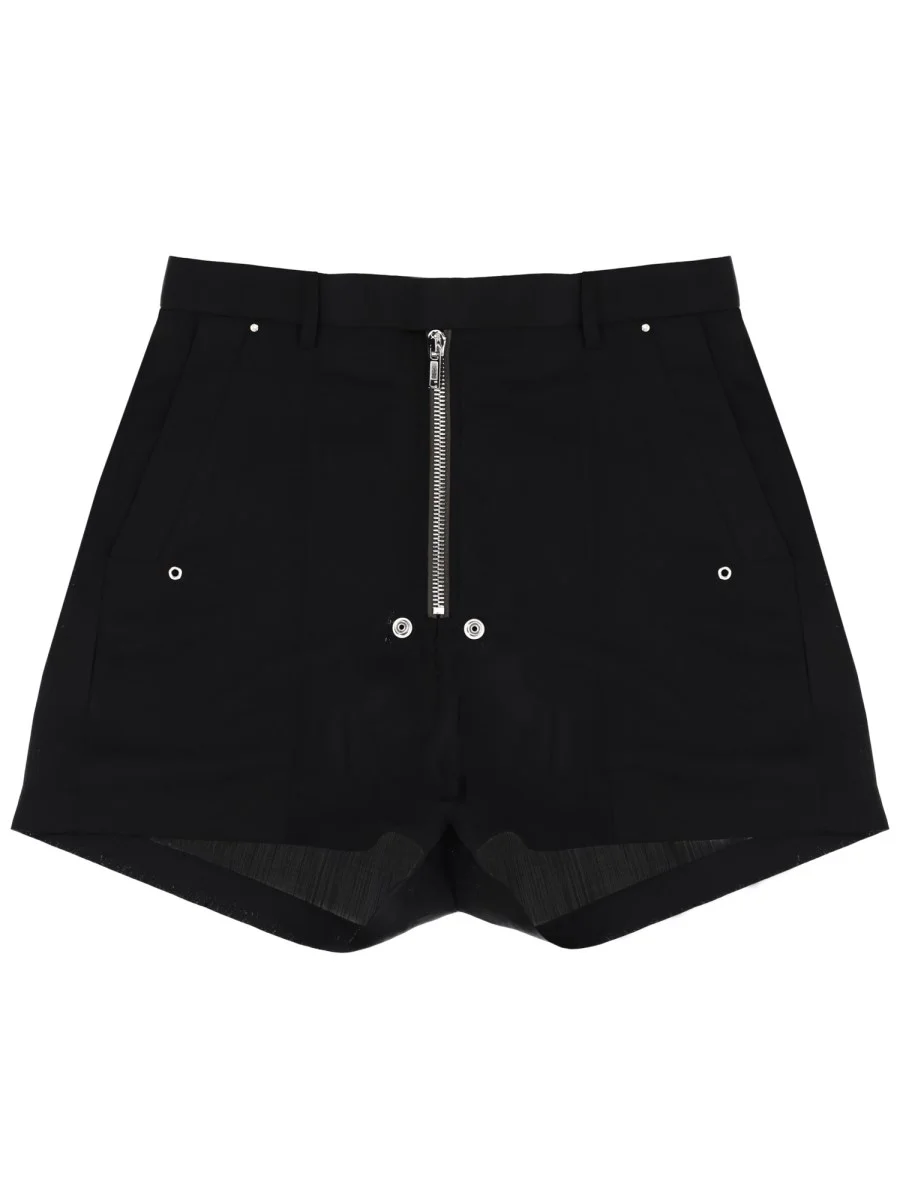 TAILORED WOOL ZIP-UP SHORTS - 1