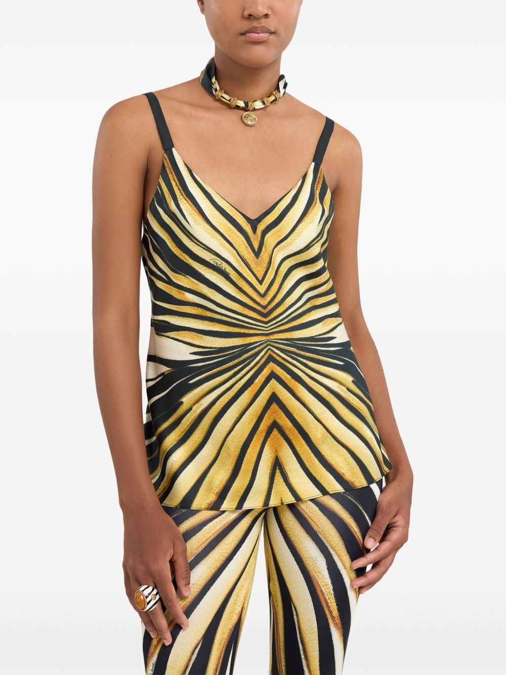 Ray of Gold print silk top - 3