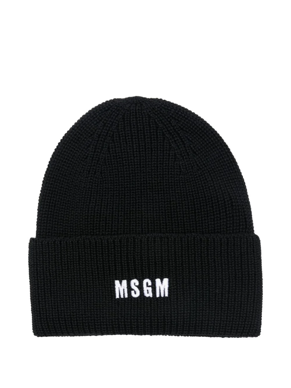 logo-embroidered beanie hat - 1