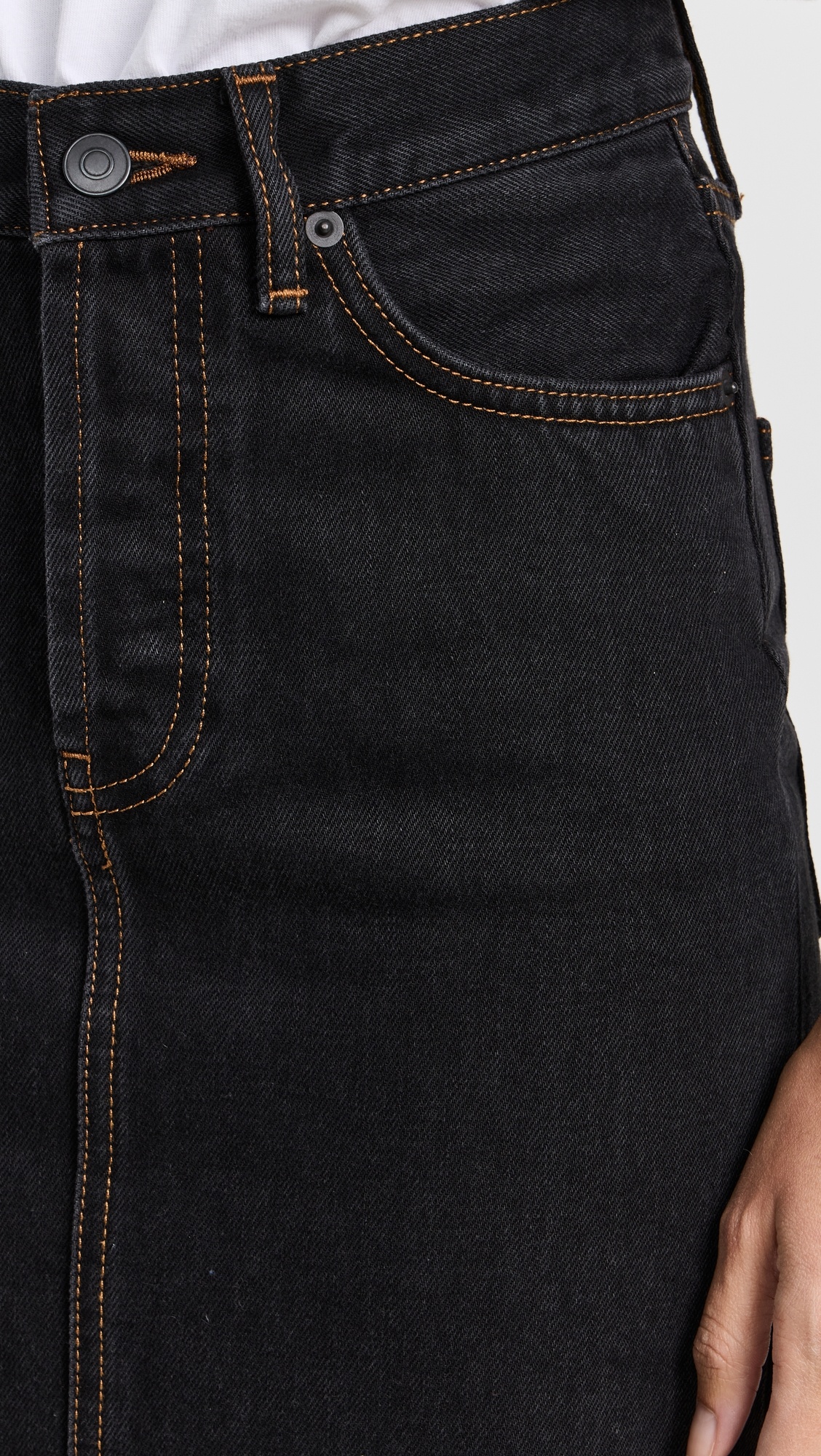 Denim Column Skirt - 5