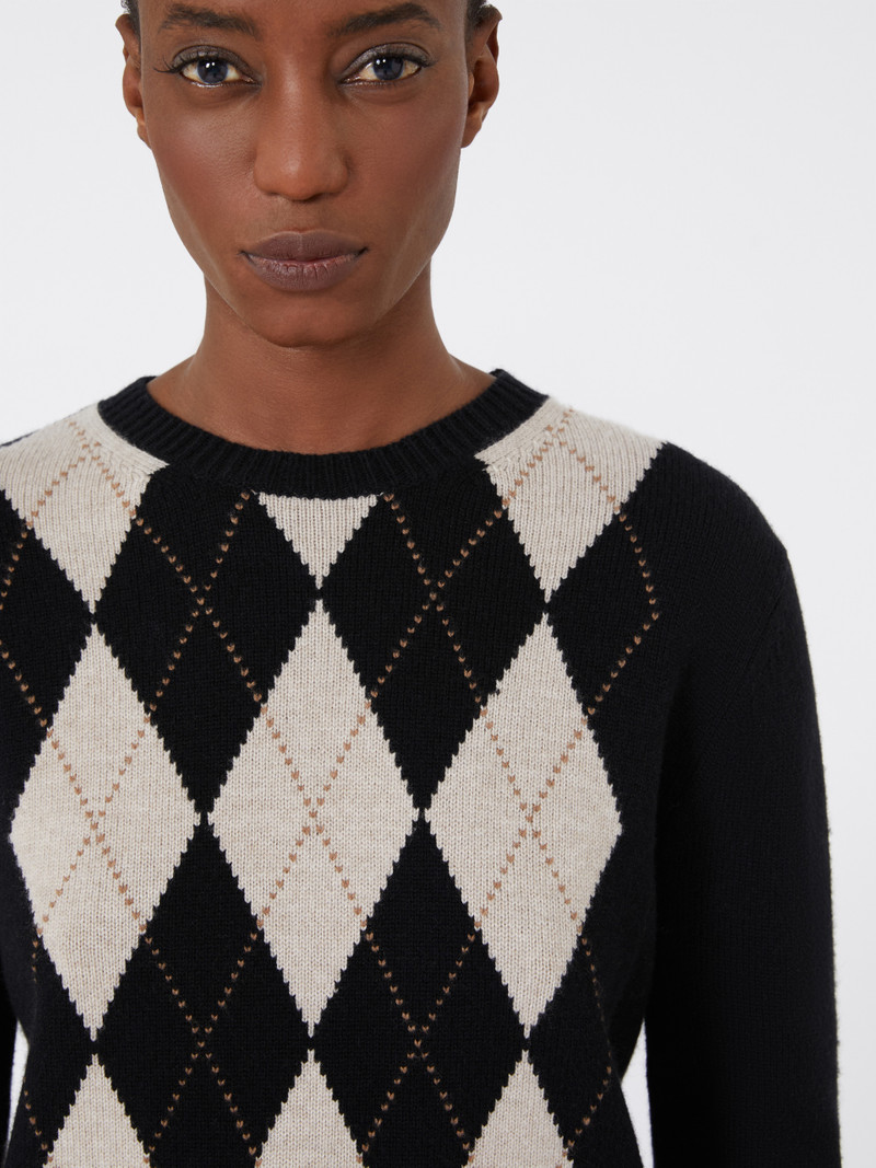SOPRANO Argyle wool and cashmere sweater 5