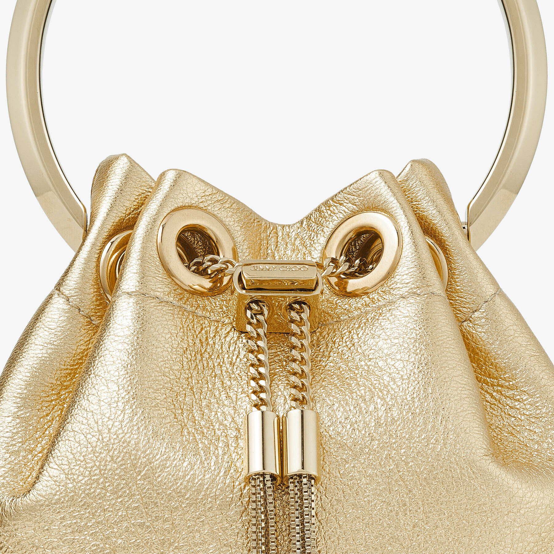 Micro Bon Bon
Gold Metallic Nappa Mini Bag - 3