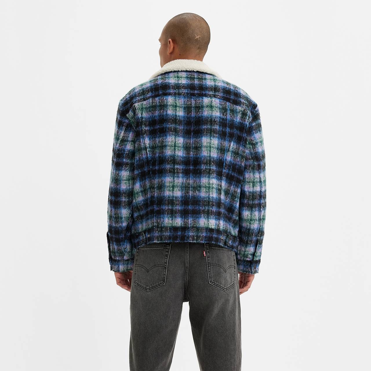 VINTAGE RELAXED FIT SHERPA TRUCKER JACKET - 3