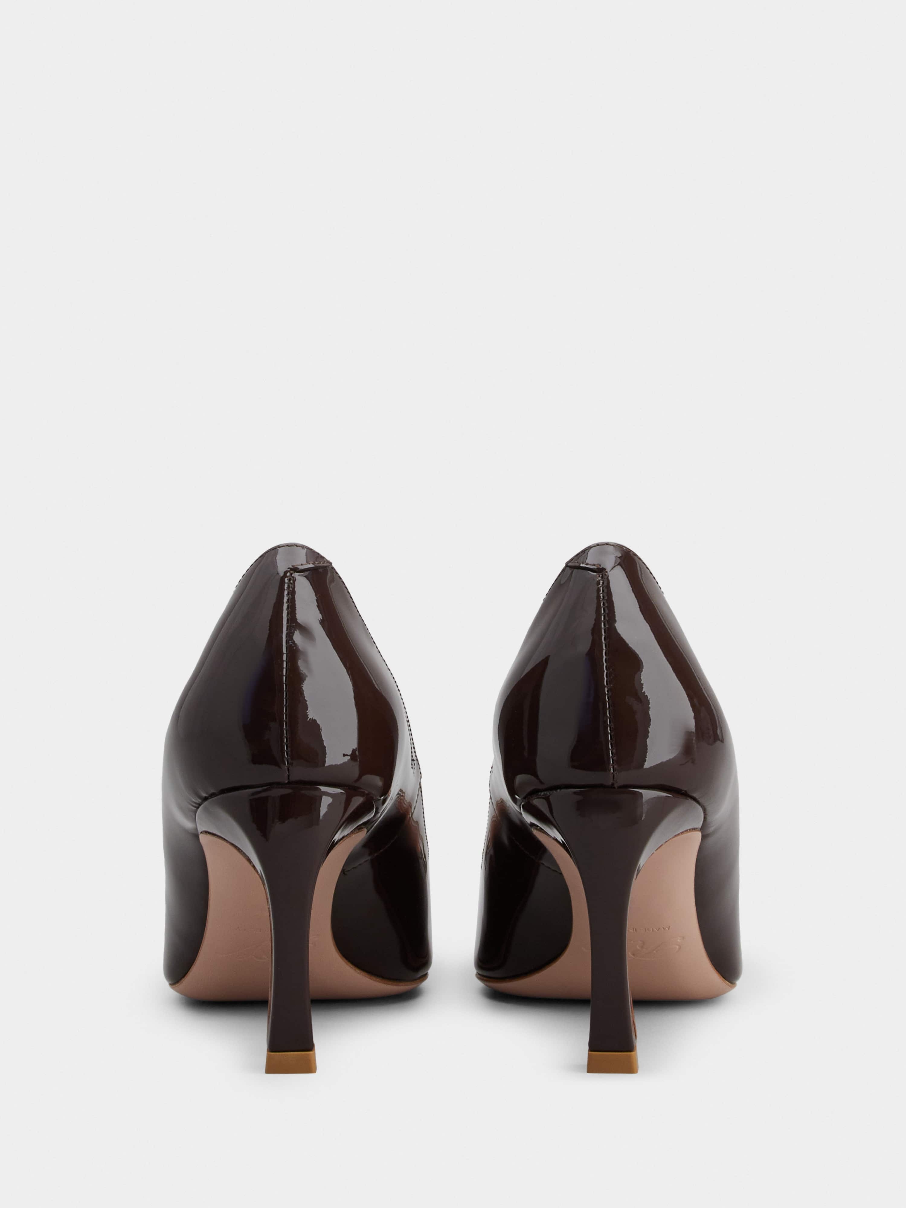 Trompette Metal Buckle Pumps in Patent Leather - 5