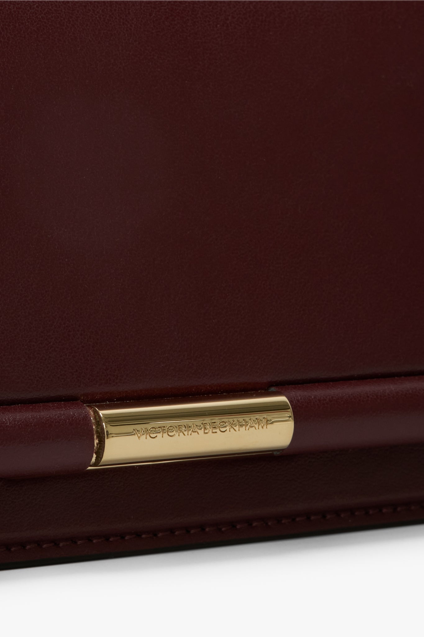 202 Clutch Bag In Burgundy Smooth Leather - 5
