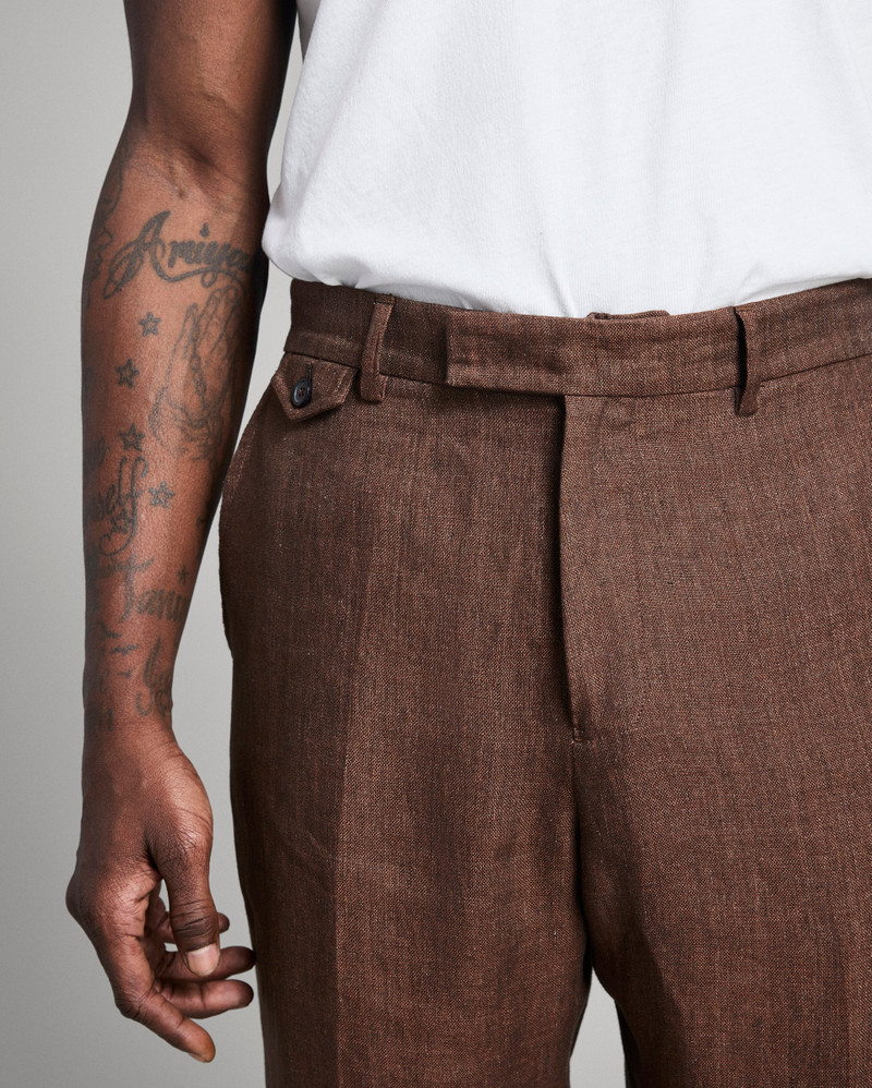 Linen Flat Front Trouser 5