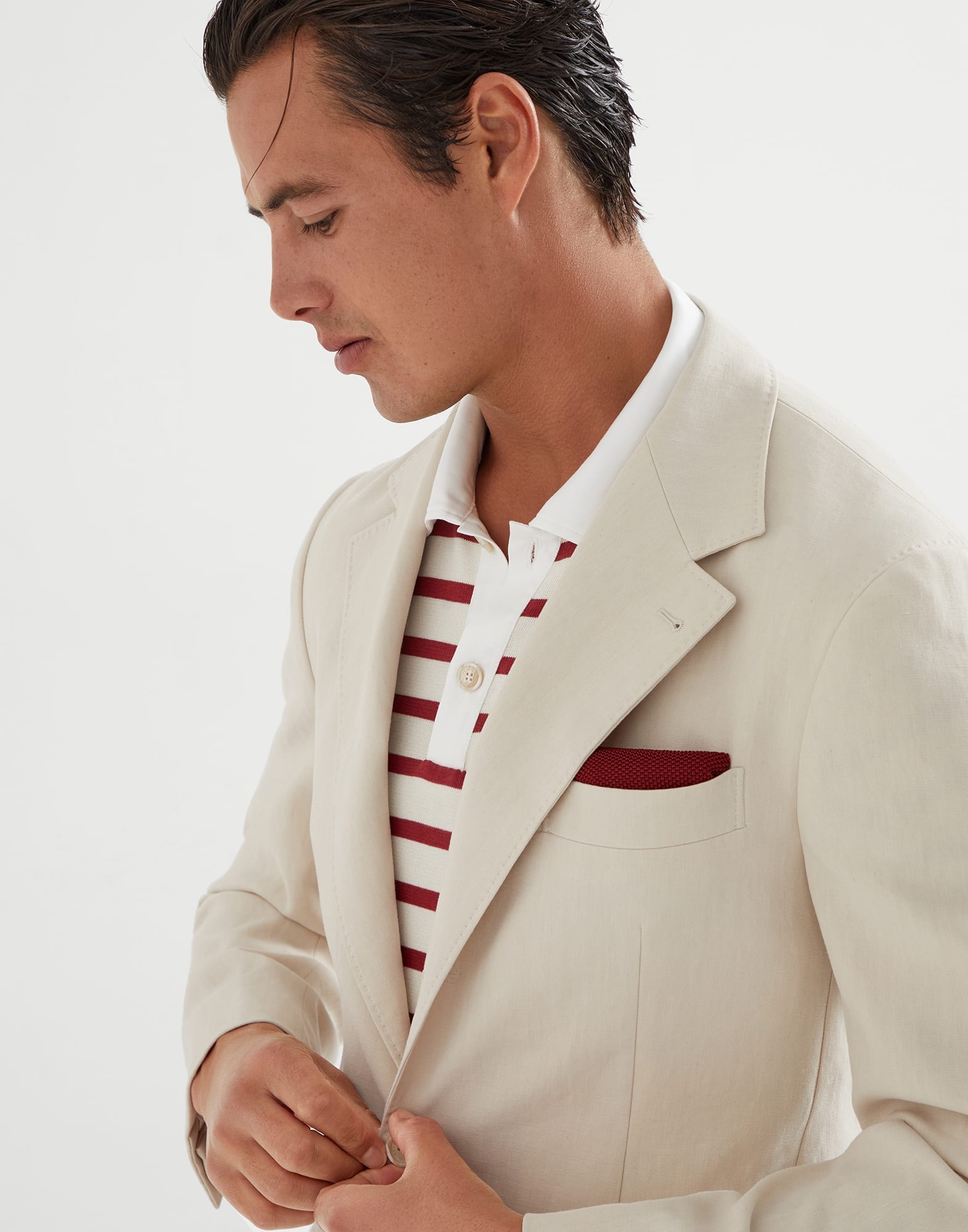 Twisted linen deconstructed Cavallo blazer - 3