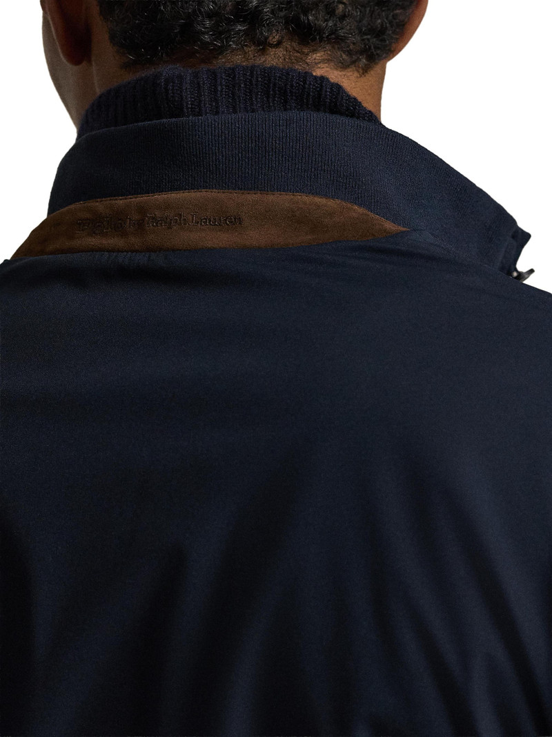 Men's Gabardine Stand Collar Bomber Jacket - Collection Navy 6