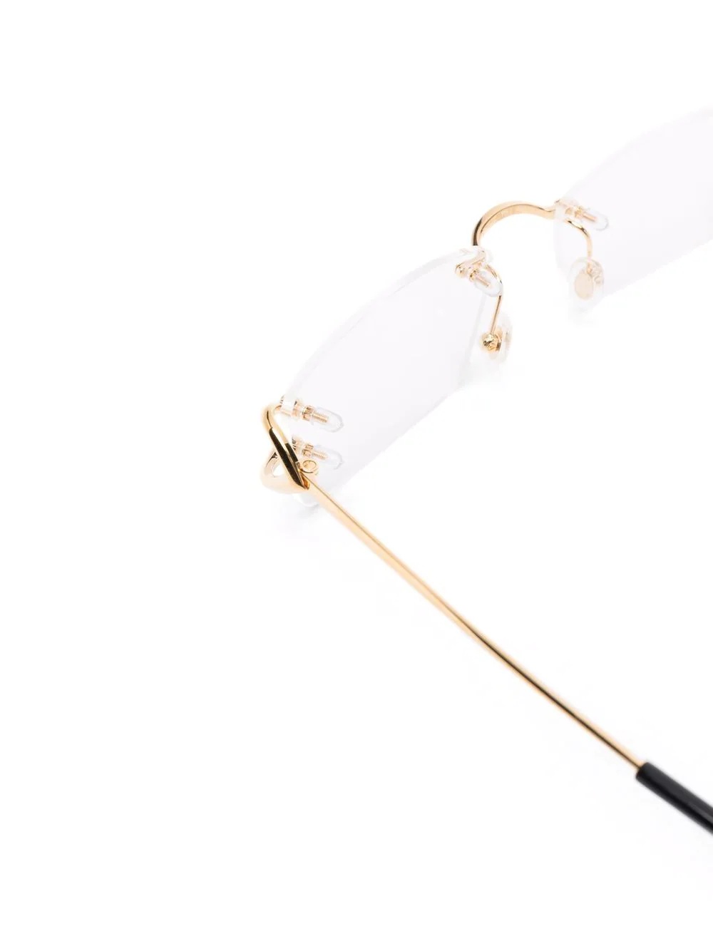 rimless square-frame glasses - 3