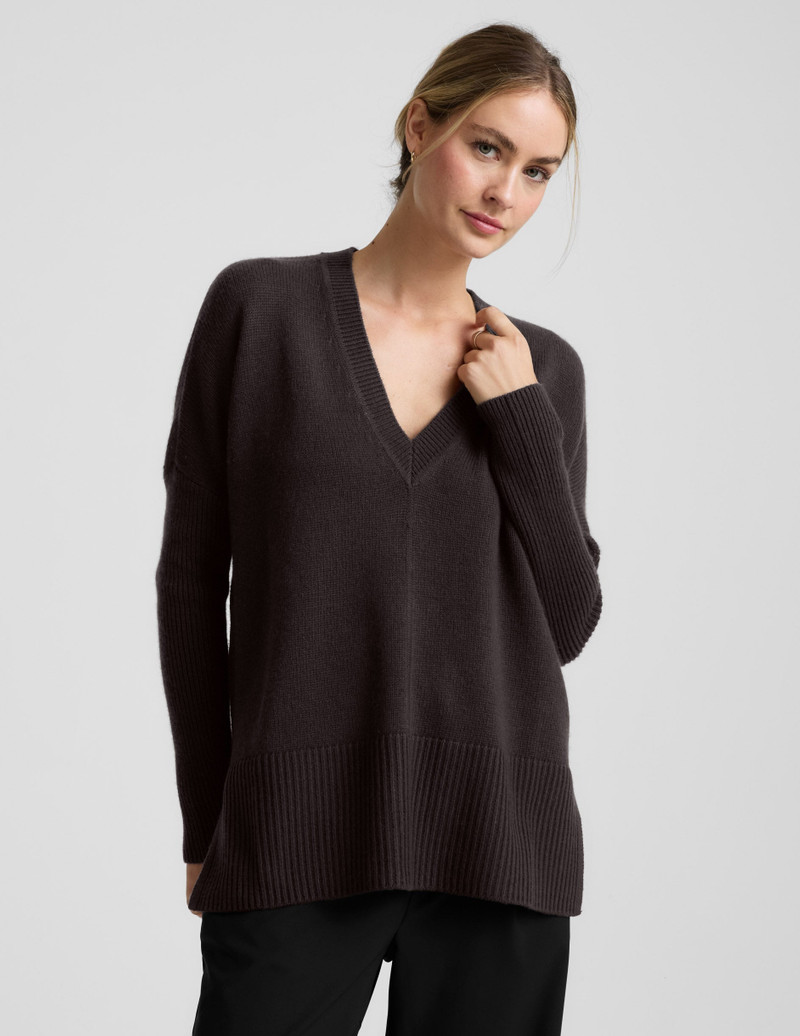 BEYOND YOGA Wool-Cashmere V-Neck Sweater outlook