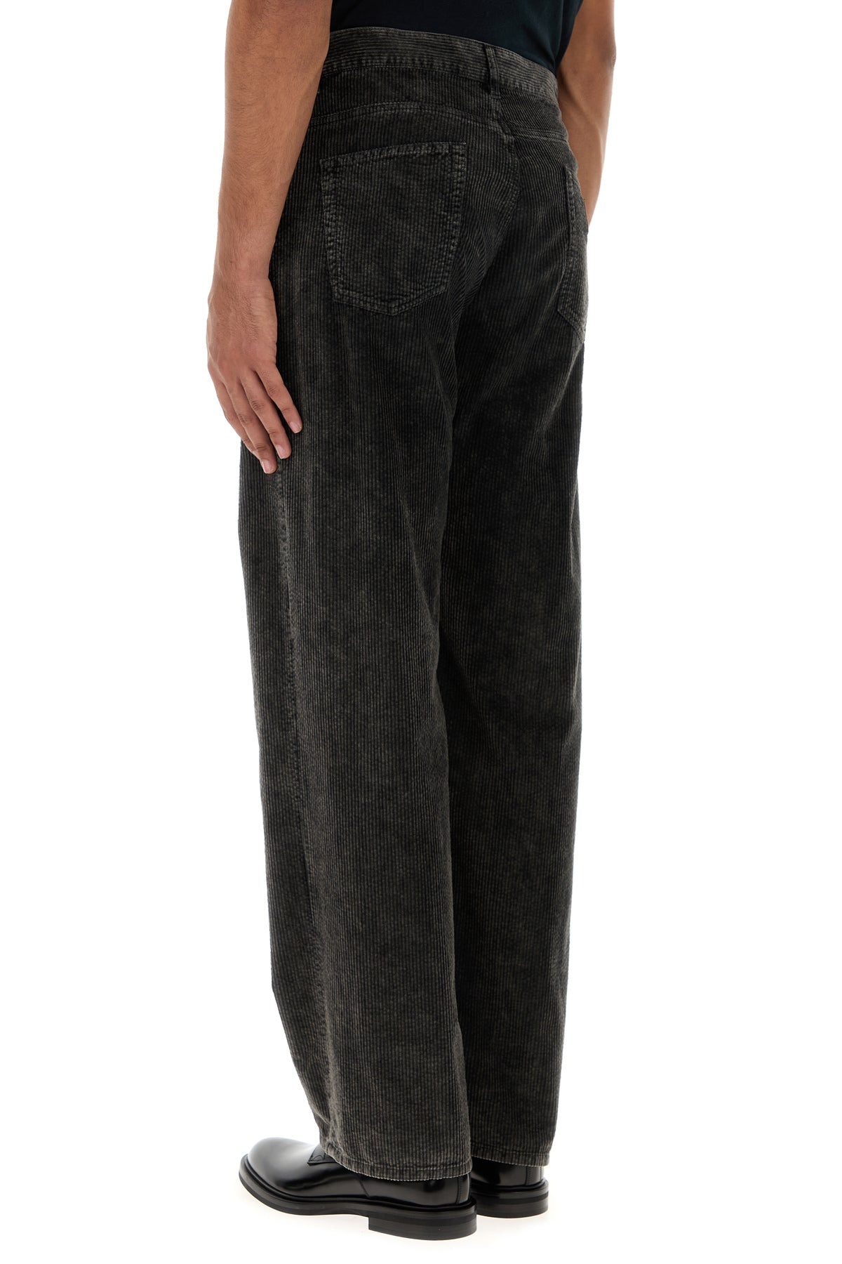 Charcoal stretch corduroy pant - 4