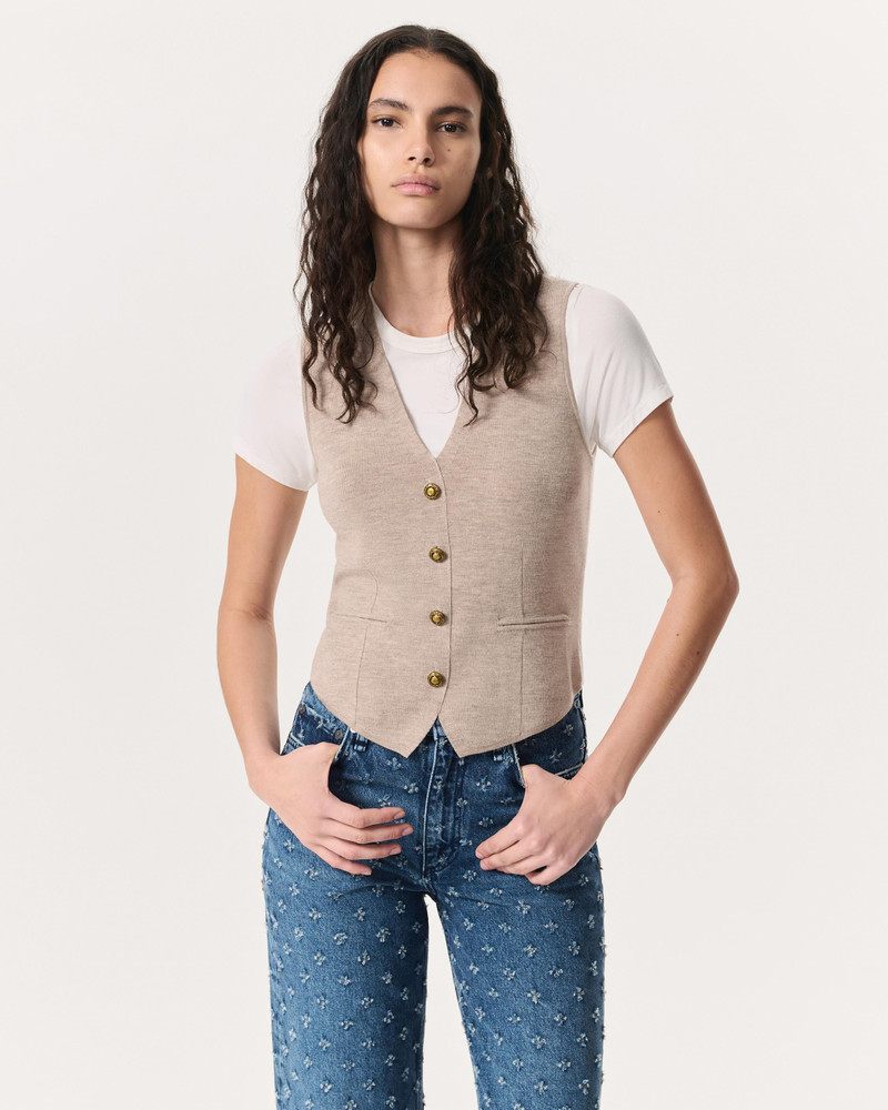 rag & bone Ella Merino Wool-Blend Sweater Vest outlook