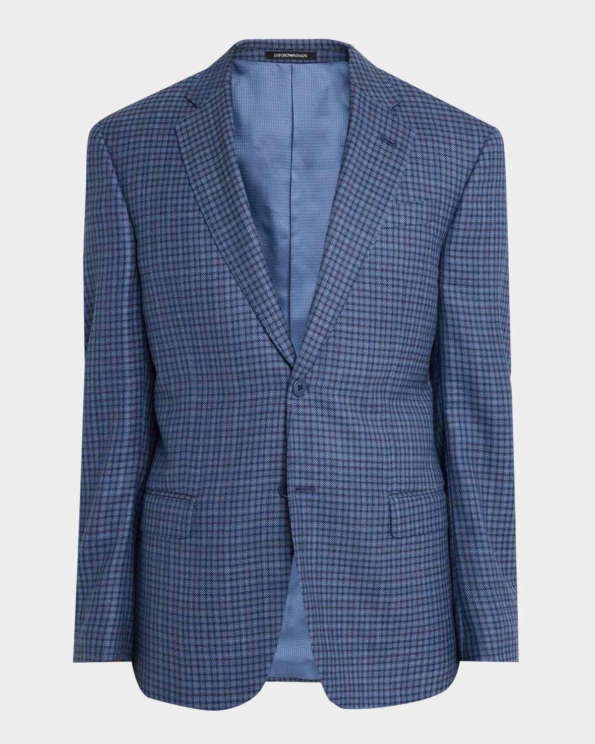 Men's G Line Micro-Plaid Single-Breasted Sport Coat - 1