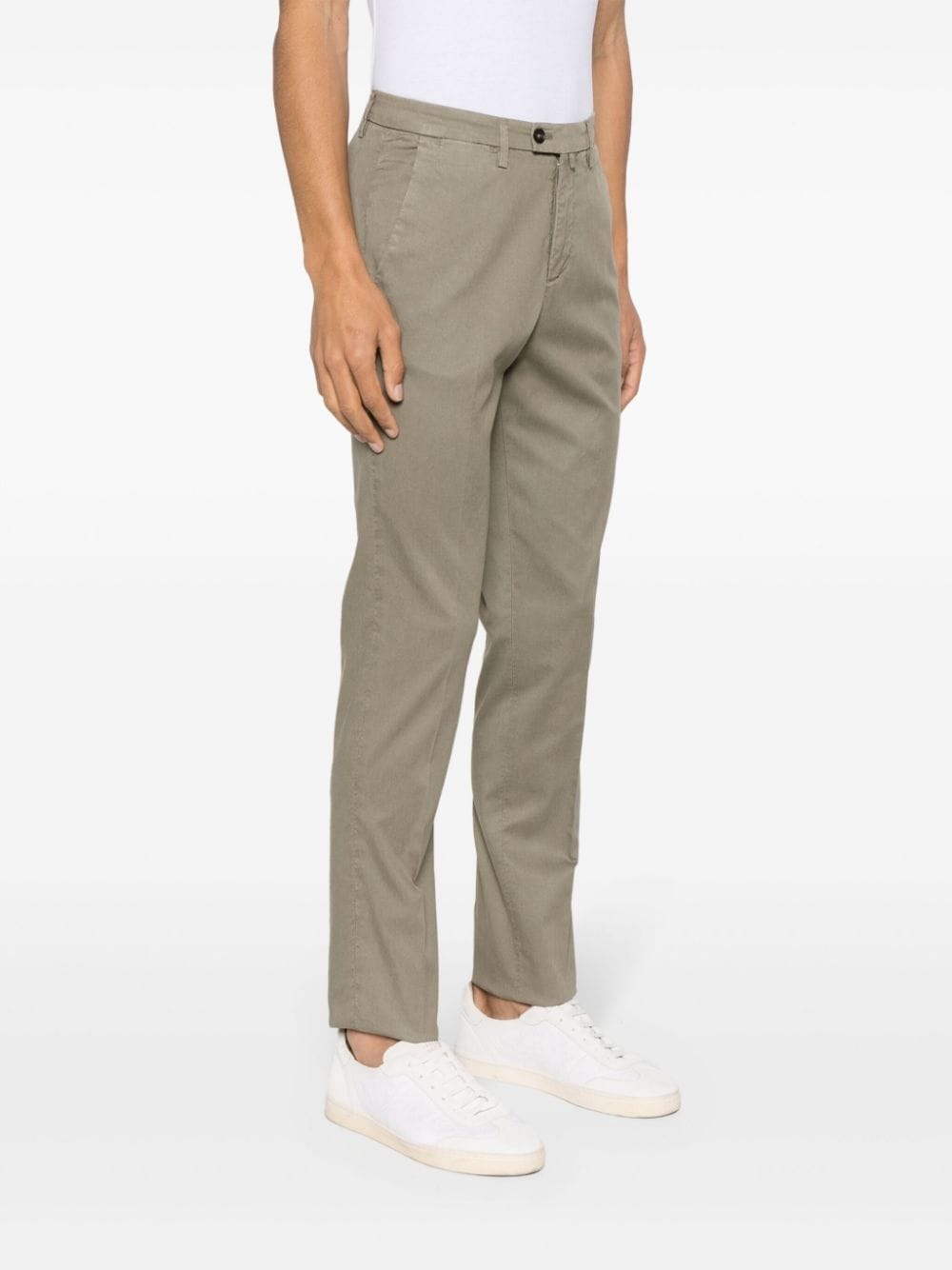tapered-leg stretch-cotton chinos - 3