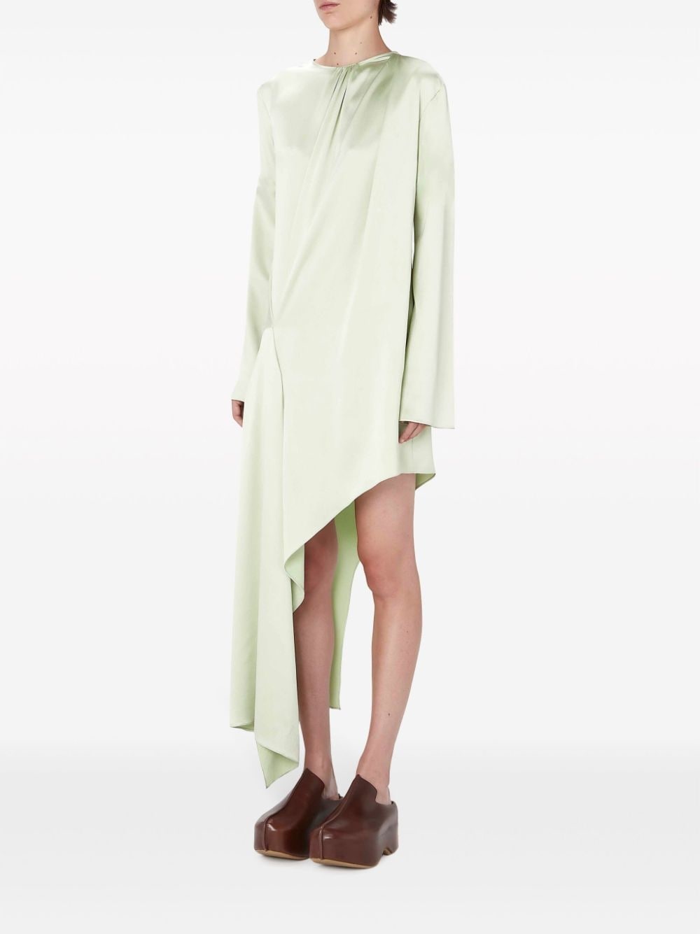 long-sleeve asymmetric dress - 3