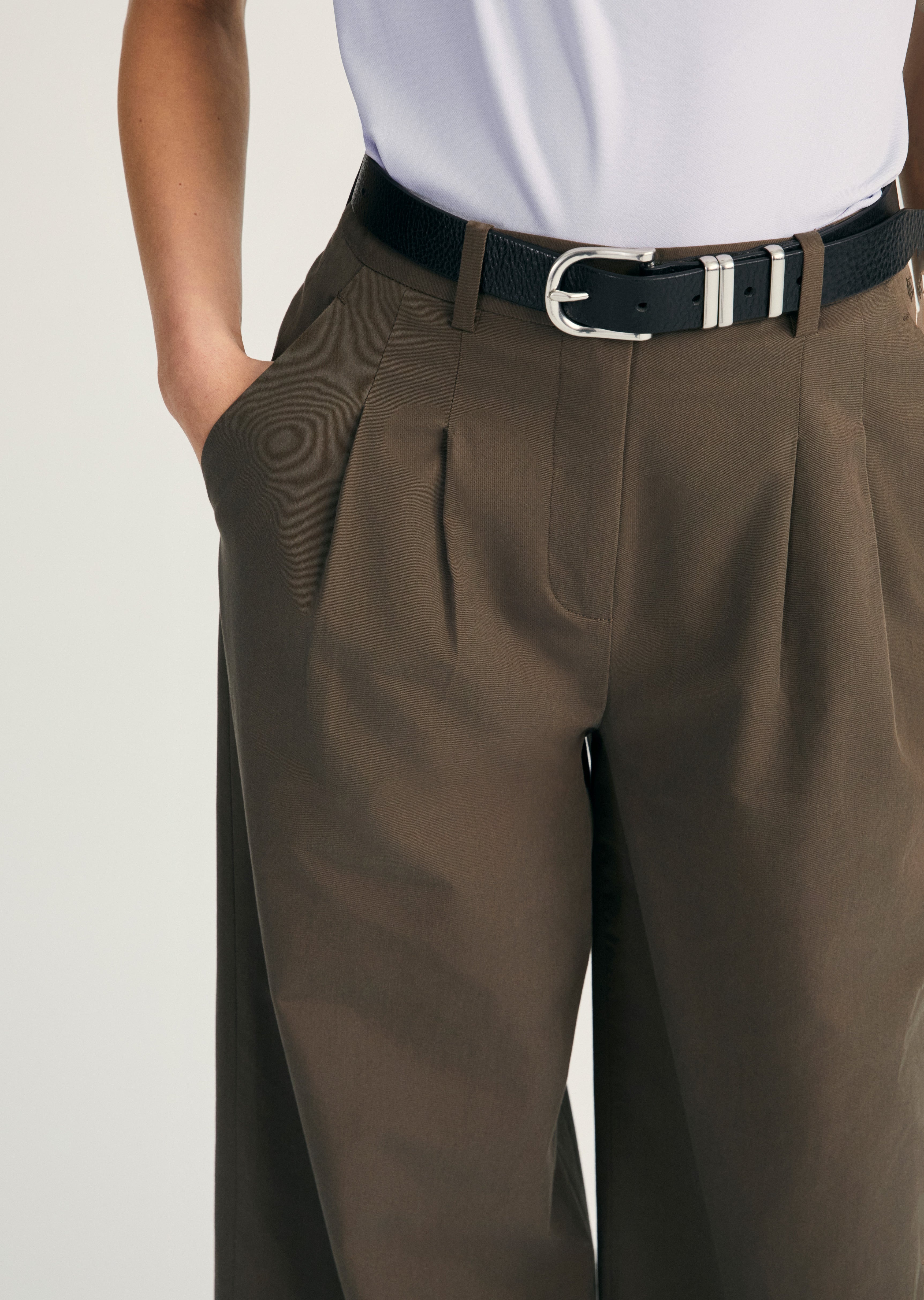 JULIANA WIDE LEG PLEAT FRONT TROUSER - 3