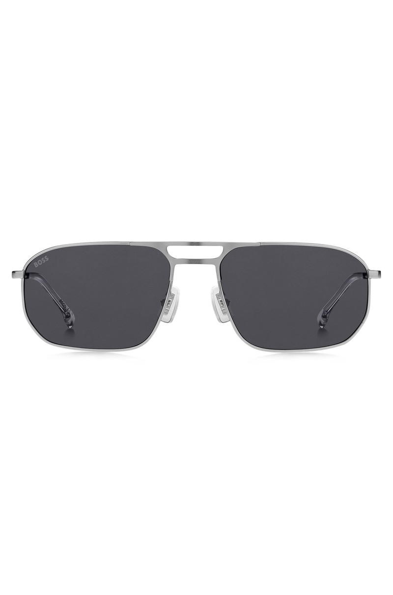 SILVER-TONE SUNGLASSES WITH TUBULAR TEMPLES 3