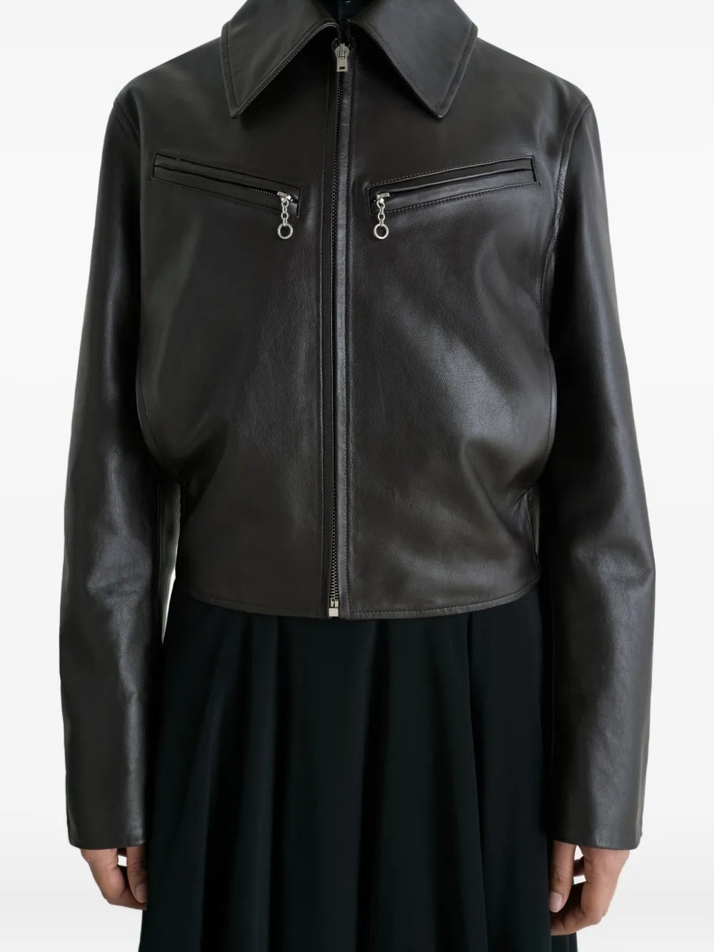 LEMAIRE - Women Boxy Leather Jacket - 4