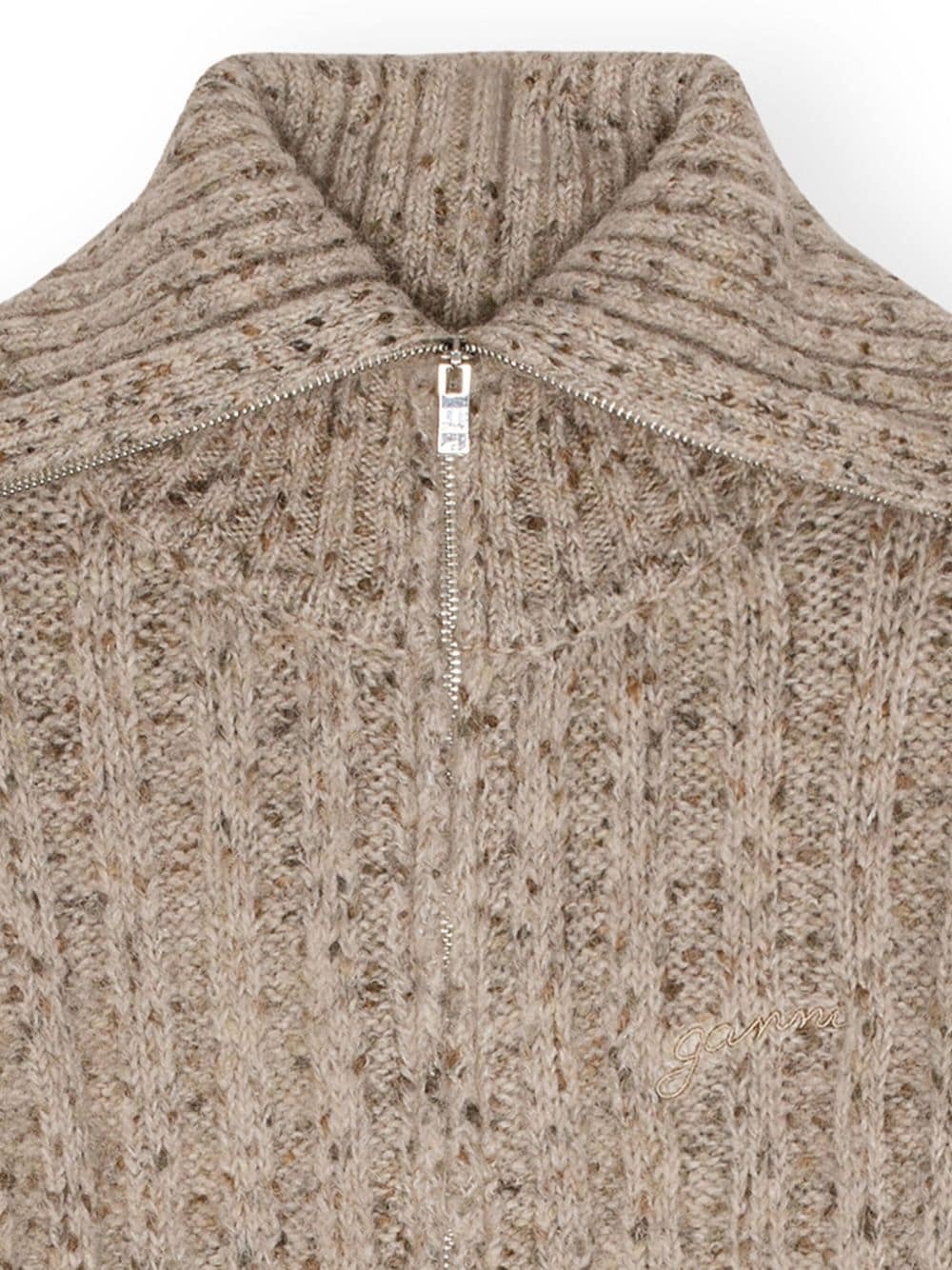 spread-collar cardigan - 2
