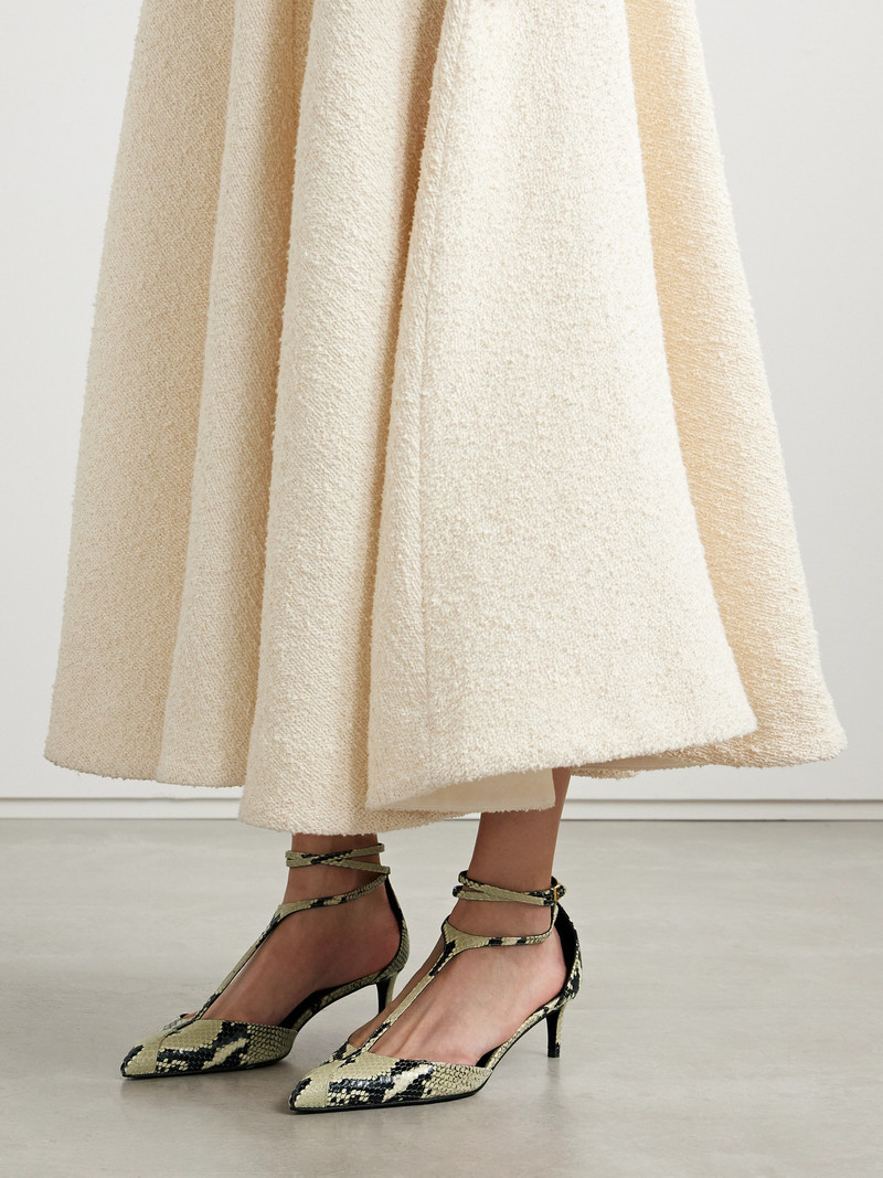 KHAITE Mia Snake-effect Leather Pumps outlook
