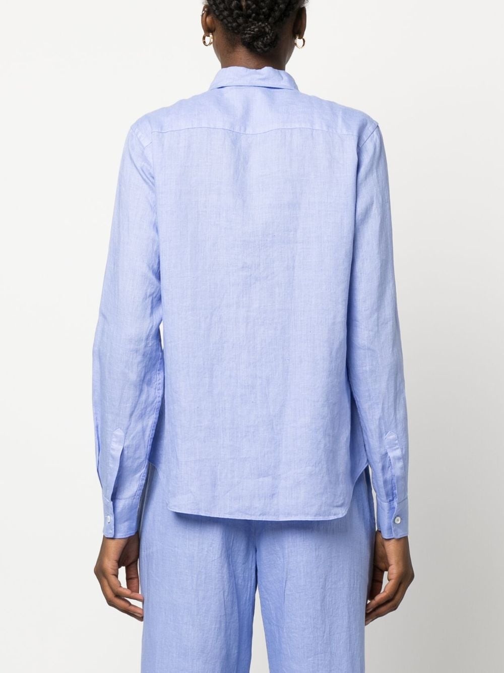 button-up linen shirt - 4
