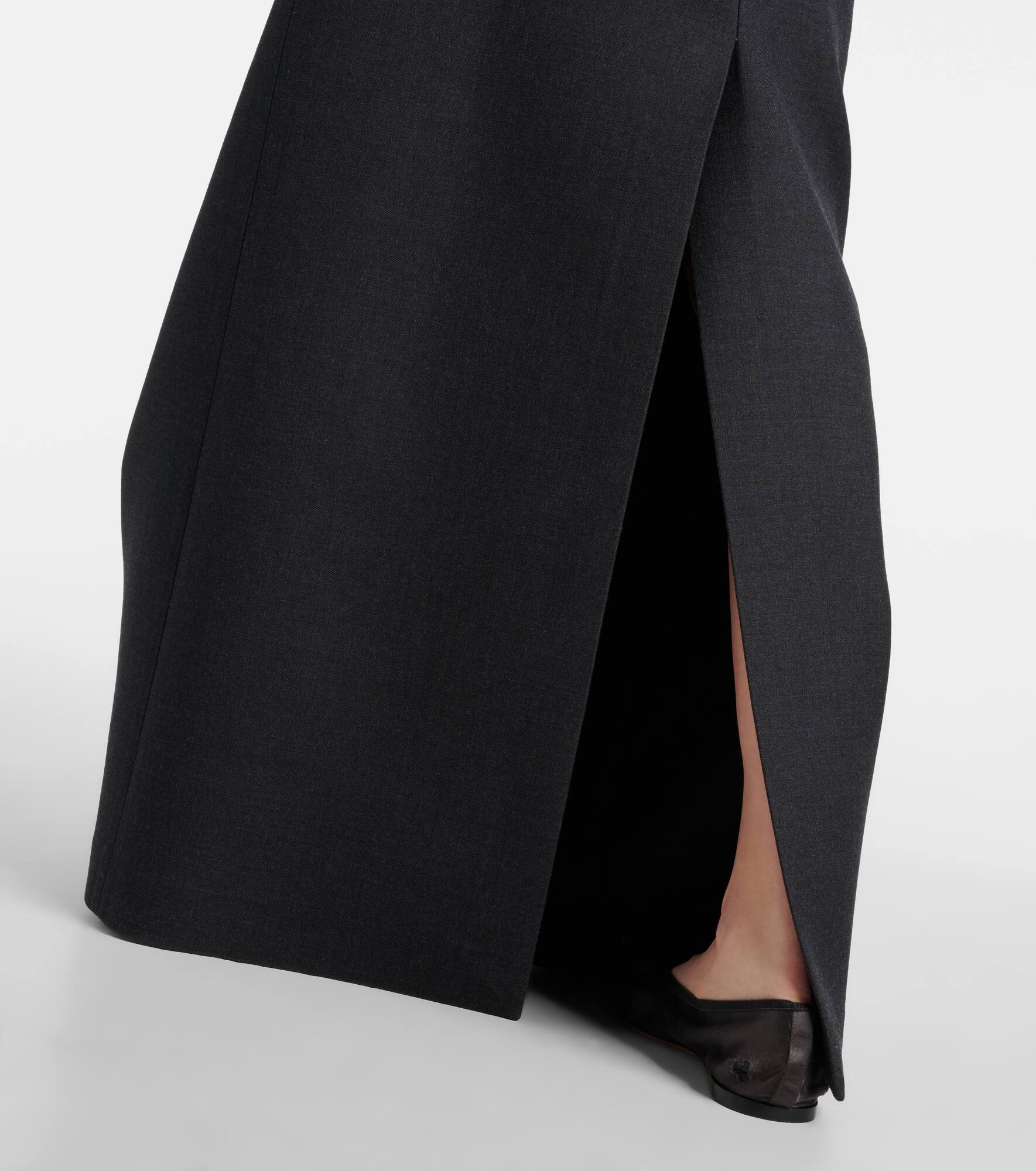 Roux wool and silk maxi skirt - 5