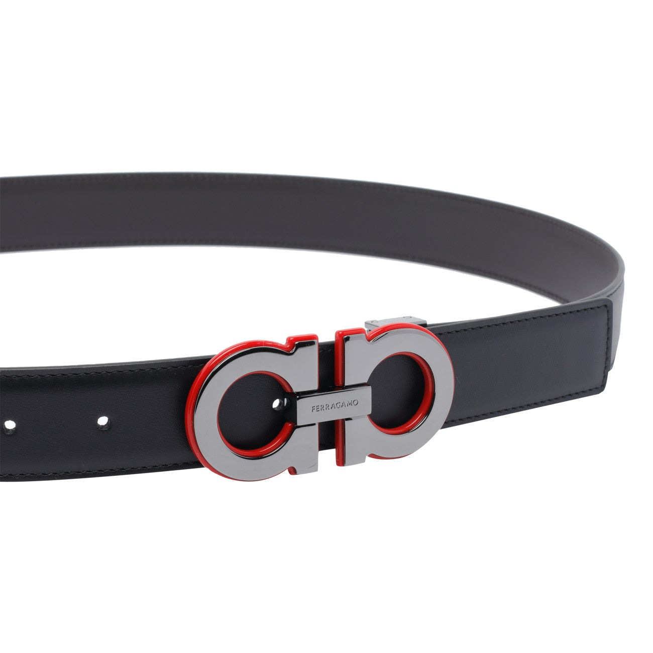 Ferragamo Men Double Gancini Adjustable Belt - 2
