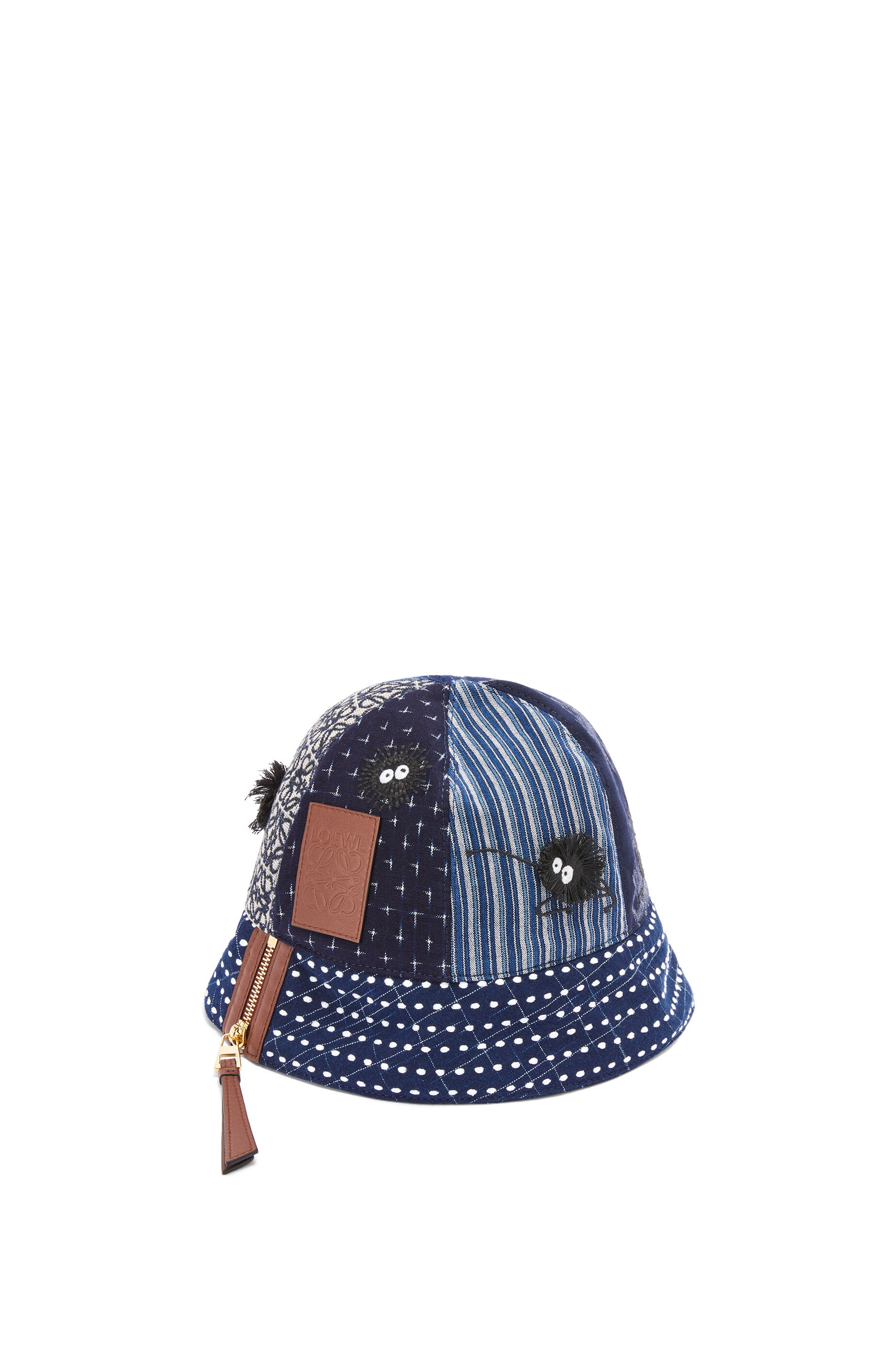 Boro bucket hat in textile and calfskin - 4
