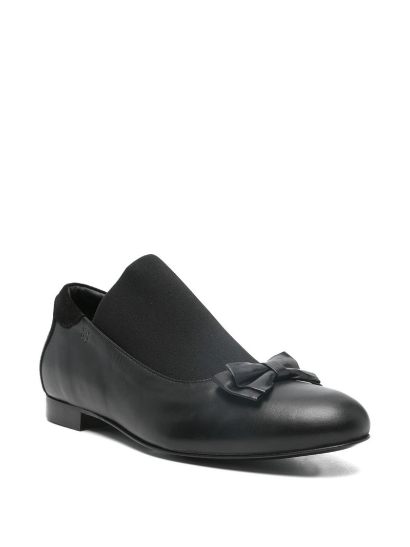 STEFAN COOKE elastic bow-detail loafers outlook
