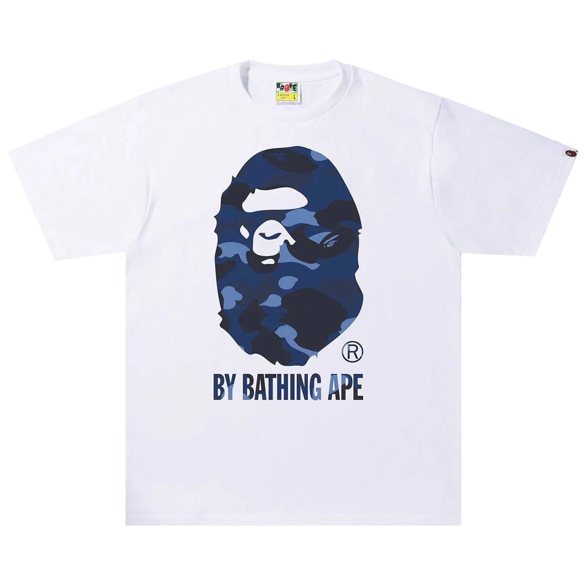 BAPE Color Camo A By Bathing Ape Tee 'White/Navy' - 1