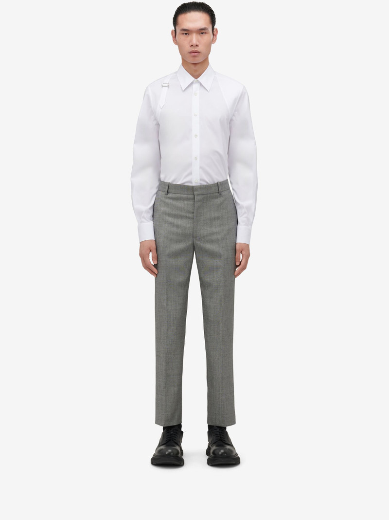 Alexander McQueen Men's Tailored Cigarette Trousers in Shark Grey outlook