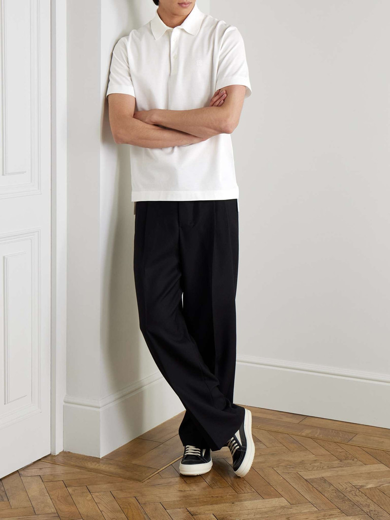 Givenchy Logo-Embroidered Cotton-Piqué Polo Shirt outlook