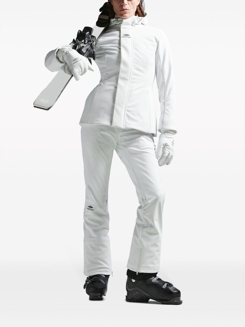 BALENCIAGA classic-hood zip-up coat outlook