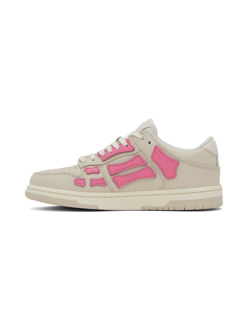 AMIRI Beige & Pink Skel Top Sneakers outlook